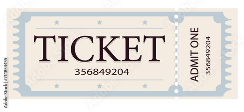 Ticket for movies, festival, cinema, theatre, circus and other events.