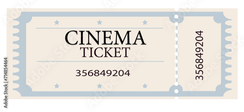 Ticket for movies, festival, cinema, theatre, circus and other events.