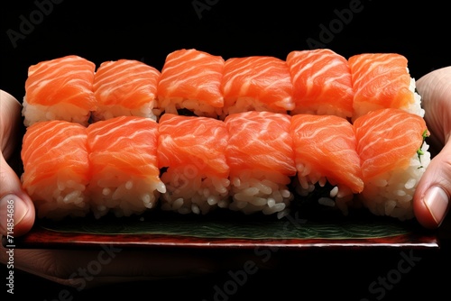 Assorted Exquisite Sushi Rolls in Vibrant Presentation, Featuring a Variety of Fresh Flavors