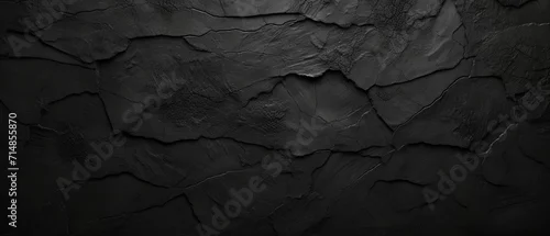 Panel kuchenny z motywem Textured Black Slate Background with Natural Patterns. Dark, moody tones, grunge style