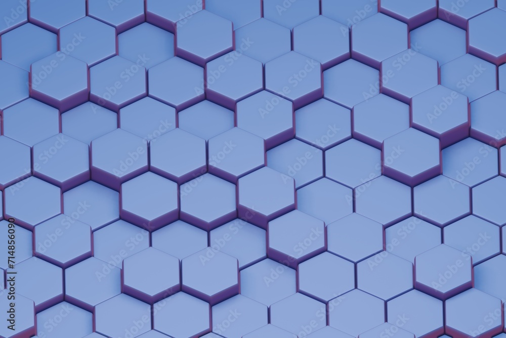 Seamless hexagon pattern, geometrically precise, creating a honeycomb-like, tessellated effect ideal for modern designs...