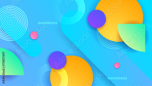 Colorful colourful vector abstract geometric gradient shapes background. Abstract gradient shapes background for presentation, business report, card, banner, poster