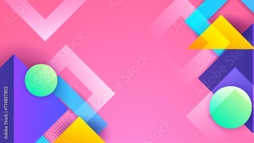 Colorful colourful vector modern gradient geometric abstract background with shapes. Abstract gradient shapes background for presentation, business report, card, banner, poster