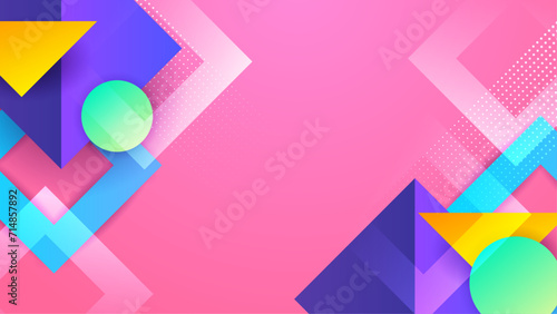 Colorful colourful background abstract art vector with geometric gradient shapes. Abstract gradient shapes background for presentation, business report, card, banner, poster