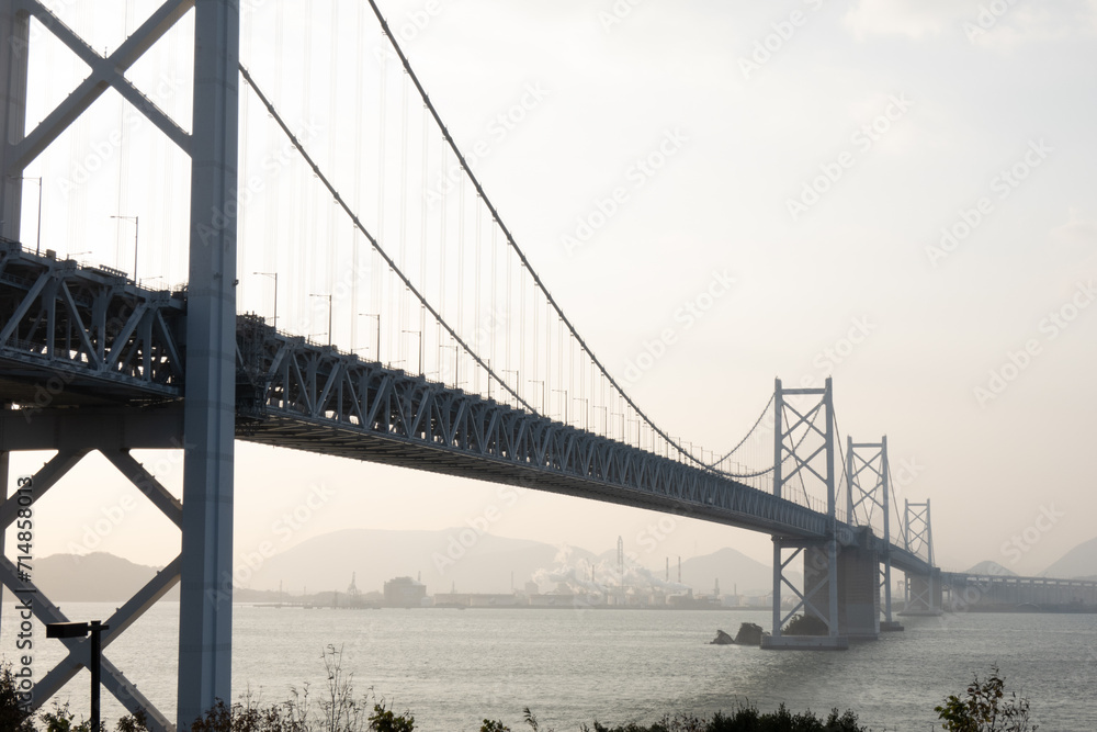 Naklejka premium 世界最大級「瀬戸大橋（北備讃瀬戸大橋）」 in 香川県 Japan