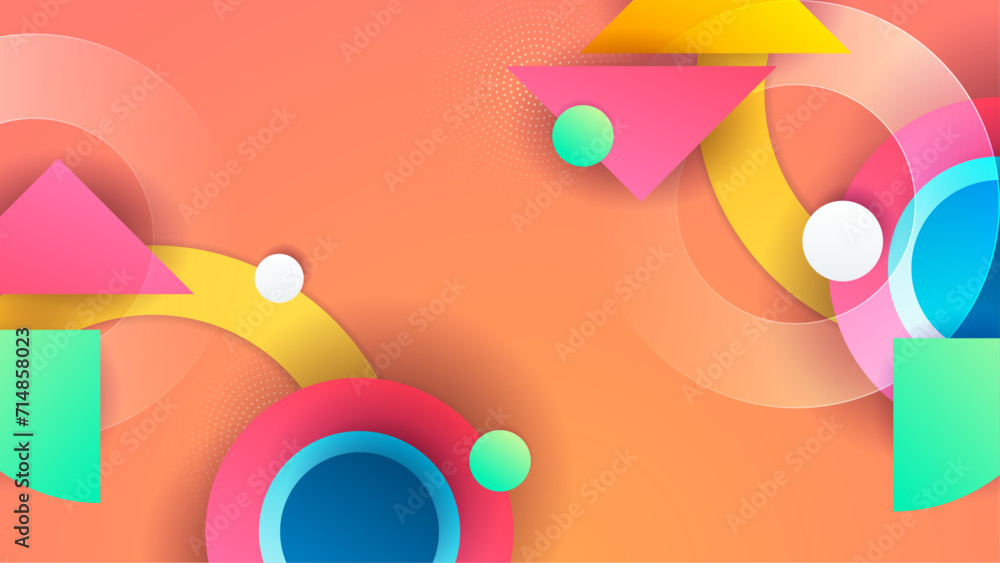 Colorful colourful background abstract art vector with geometric gradient shapes. Abstract gradient shapes background for presentation, business report, card, banner, poster