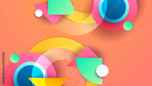 Colorful colourful background abstract art vector with geometric gradient shapes. Abstract gradient shapes background for presentation, business report, card, banner, poster