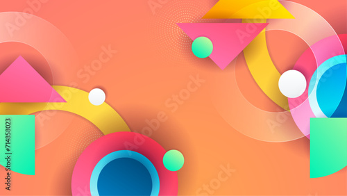 Colorful colourful background abstract art vector with geometric gradient shapes. Abstract gradient shapes background for presentation, business report, card, banner, poster