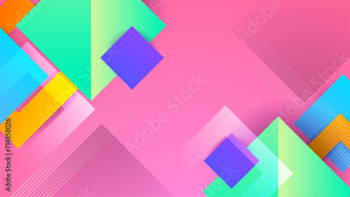 Colorful colourful abstract geometric gradient background with shapes. Abstract gradient shapes background for presentation, business report, card, banner, poster