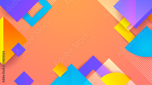 Colorful colourful abstract geometric gradient background with shapes. Abstract gradient shapes background for presentation, business report, card, banner, poster