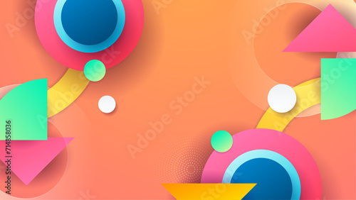 Colorful colourful vector gradient geometric abstract background design. Abstract gradient shapes background for presentation, business report, card, banner, poster