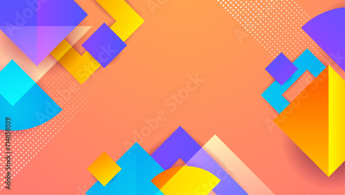 Colorful colourful vector gradient abstract background with geometric shapes elements. Abstract gradient shapes background for presentation, business report, card, banner, poster
