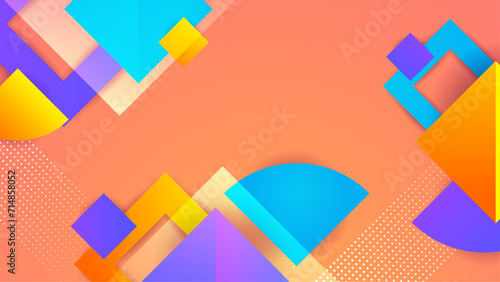Colorful colourful vector abstract geometric gradient shapes background. Abstract gradient shapes background for presentation, business report, card, banner, poster