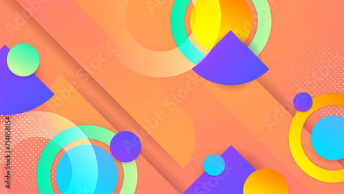 Colorful colourful vector gradient geometric abstract background design. Abstract gradient shapes background for presentation, business report, card, banner, poster