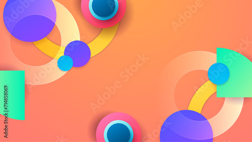 Colorful colourful abstract geometric gradient background with shapes. Abstract gradient shapes background for presentation, business report, card, banner, poster