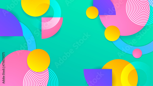 Colorful colourful vector gradient abstract background with geometric shapes elements. Abstract gradient shapes background for presentation, business report, card, banner, poster