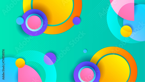Colorful colourful vector modern gradient geometric abstract background with shapes. Abstract gradient shapes background for presentation, business report, card, banner, poster
