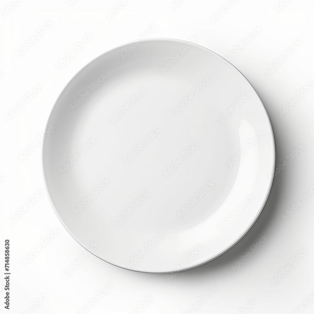 Plate isolated on white background. View from above. Plate isolated on white background. View from above.
