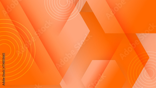 Orange and white vector gradient geometric abstract background design. Abstract gradient shapes background for presentation, business report, card, banner, poster