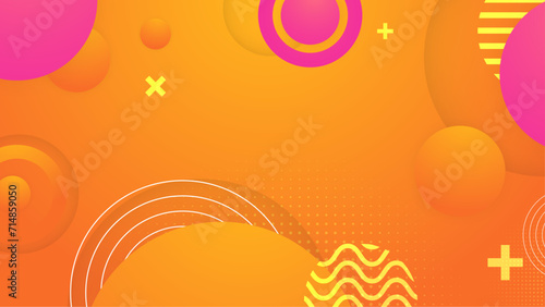Orange pink and white abstract geometric gradient background with shapes. Abstract gradient shapes background for presentation, business report, card, banner, poster
