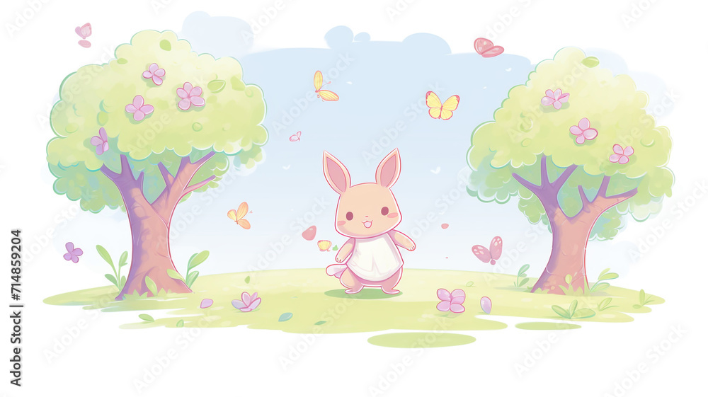 cute bunny illustration