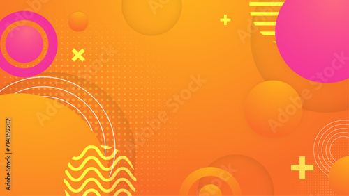 Orange pink and white vector minimalist simple abstract geometric gradient background. Abstract gradient shapes background for presentation, business report, card, banner, poster