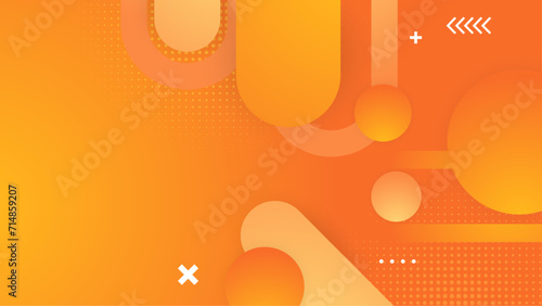 Orange and white vector gradient abstract background with geometric shapes elements. Abstract gradient shapes background for presentation, business report, card, banner, poster
