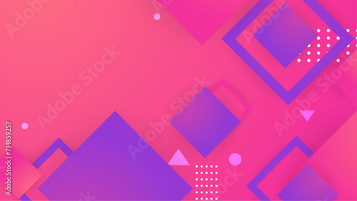 Pink and purple violet vector abstract gradient background with simple geometric shapes. Abstract gradient shapes background for presentation, business report, card, banner, poster