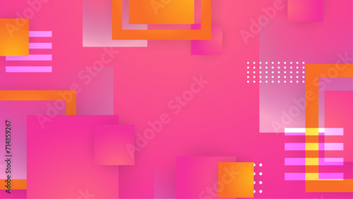 Pink orange and yellow vector gradient abstract background with geometric shapes elements. Abstract gradient shapes background for presentation, business report, card, banner, poster