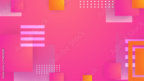 Pink orange and yellow abstract geometric gradient background with shapes. Abstract gradient shapes background for presentation, business report, card, banner, poster
