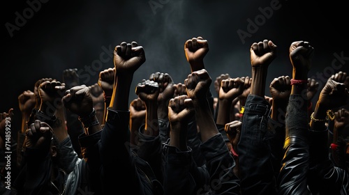 hands with a closed fist. Closed hands represents the black movement. © andrenascimento