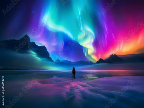 Capture the intangible by visualizing emotions as an aurora dancing across the sky. 