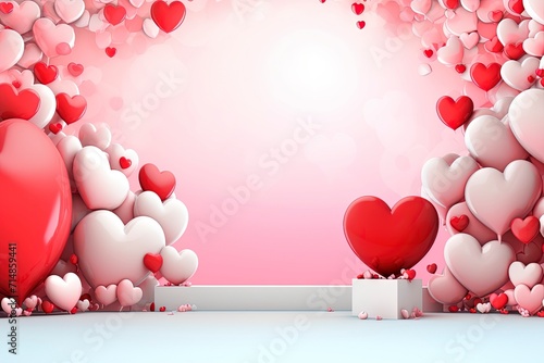 Wallpaper Mural place products with a Valentine's Day theme with generative ai Torontodigital.ca