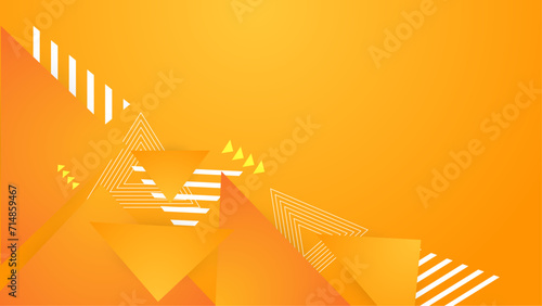 Orange yellow and white background abstract art vector with geometric gradient shapes. Abstract gradient shapes background for presentation, business report, card, banner, poster