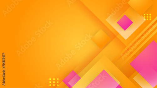 Orange pink and white vector abstract geometric gradient shapes background. Abstract gradient shapes background for presentation, business report, card, banner, poster