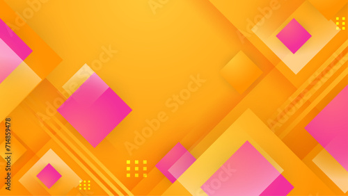 Orange pink and white abstract geometric gradient background with shapes. Abstract gradient shapes background for presentation, business report, card, banner, poster