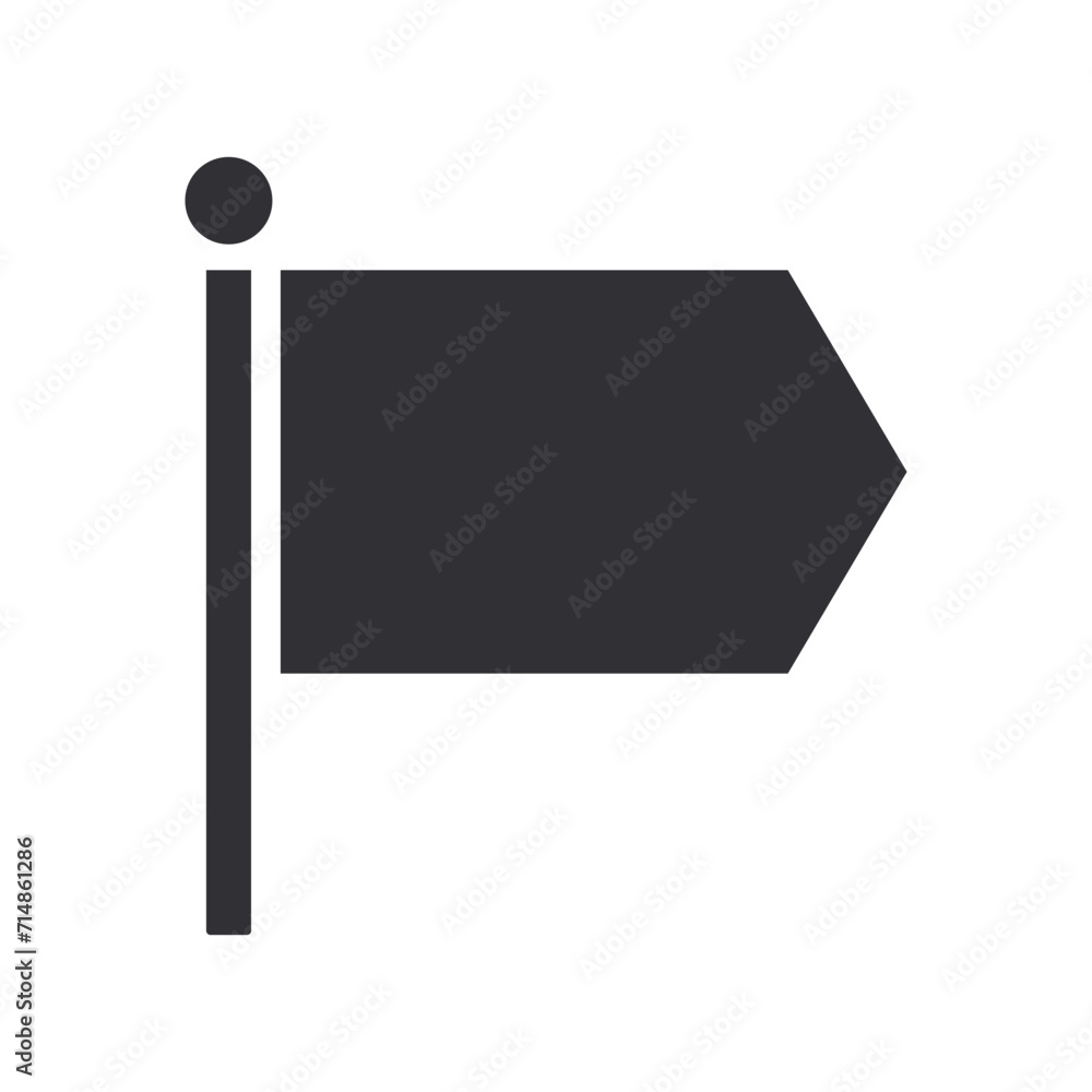 Flag silhouette icon, vector flag. Flag silhouette icon, vector flag.