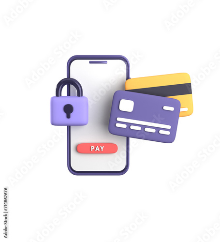 3d rendering of business financial icon.