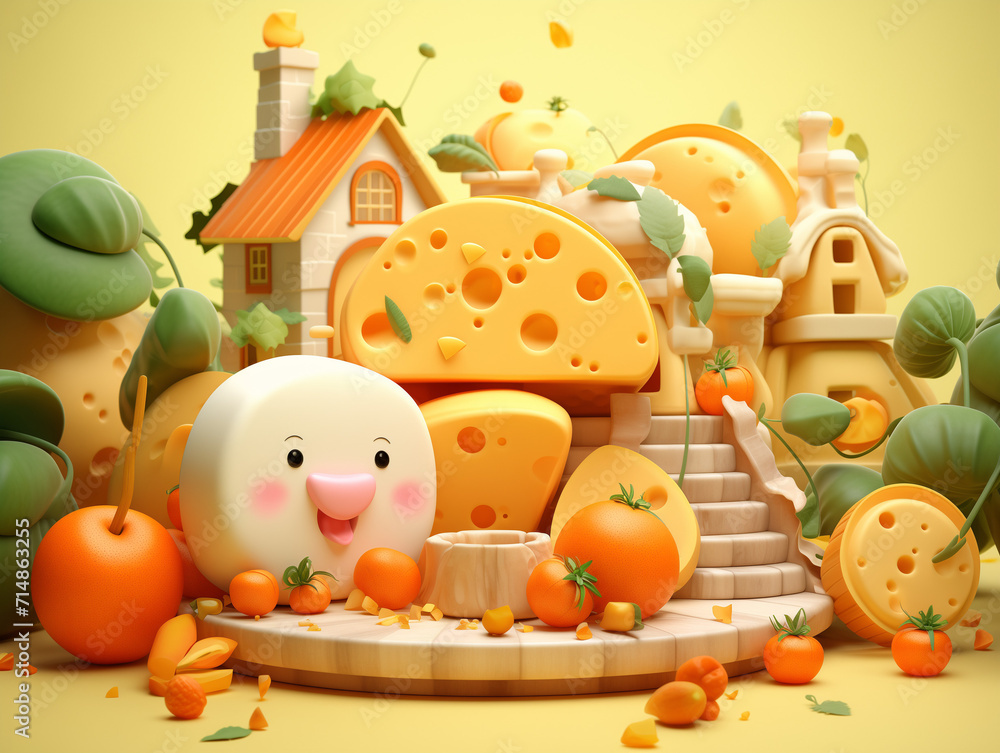 Cute 3D colorful illustration Cute 3D colorful illustration
