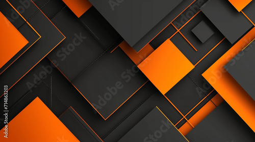 Orange and Black abstract background vector presentation design. PowerPoint and Business background.