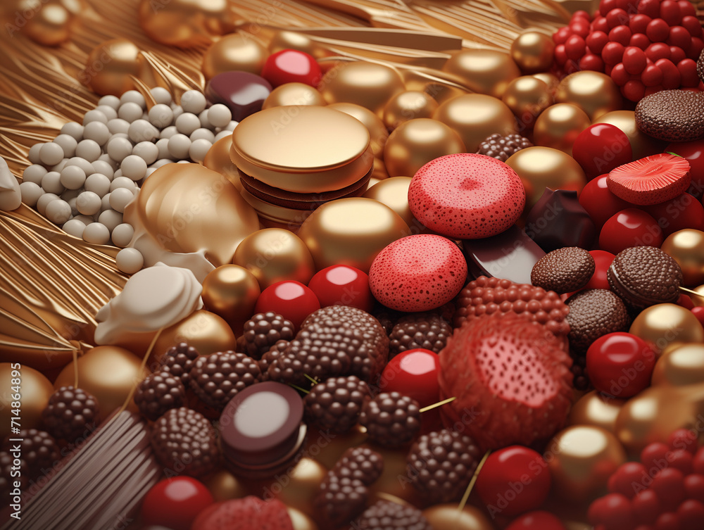 Creative 3D food illustration Creative 3D food illustration