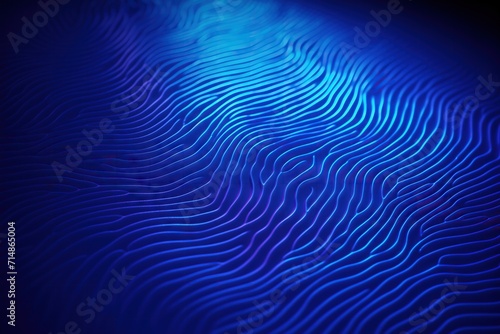 Fingerprint, digital. Abstract Fingerprint in Blue. Digital Whorl.
