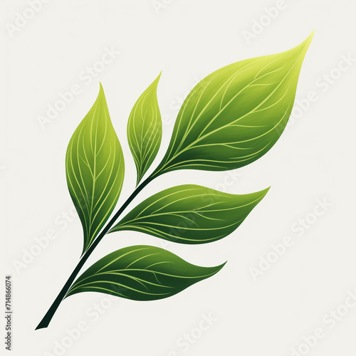 Flat graphic logo of foliage