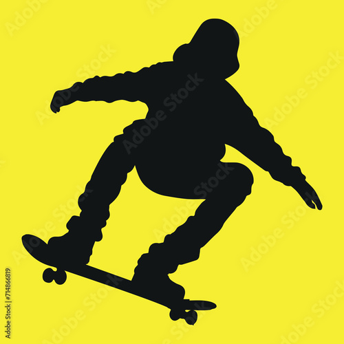 Skateboarding Silhouette