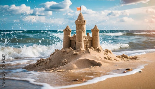 海辺の砂のお城
