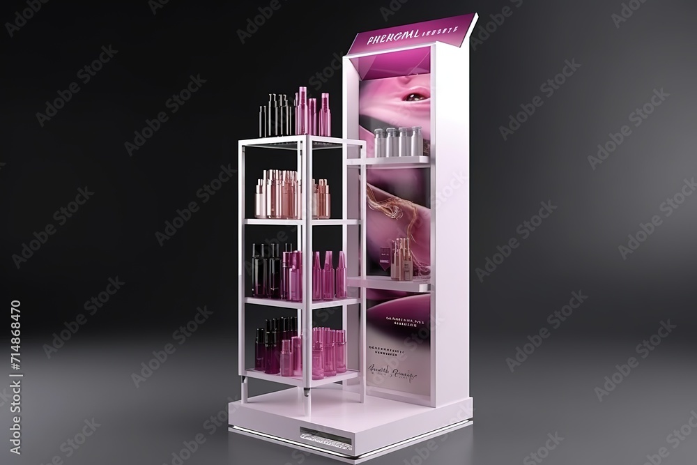 Tarde exhibition stand mockup for Corporate identity, booth design for trade show.