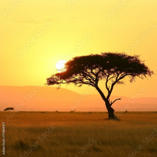 Nature  landscape. Forest  glade  grass  flowers  natural landscape. Photowallpaper.