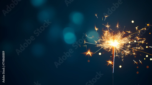 Beautiful creative holiday background with fireworks and sparkles