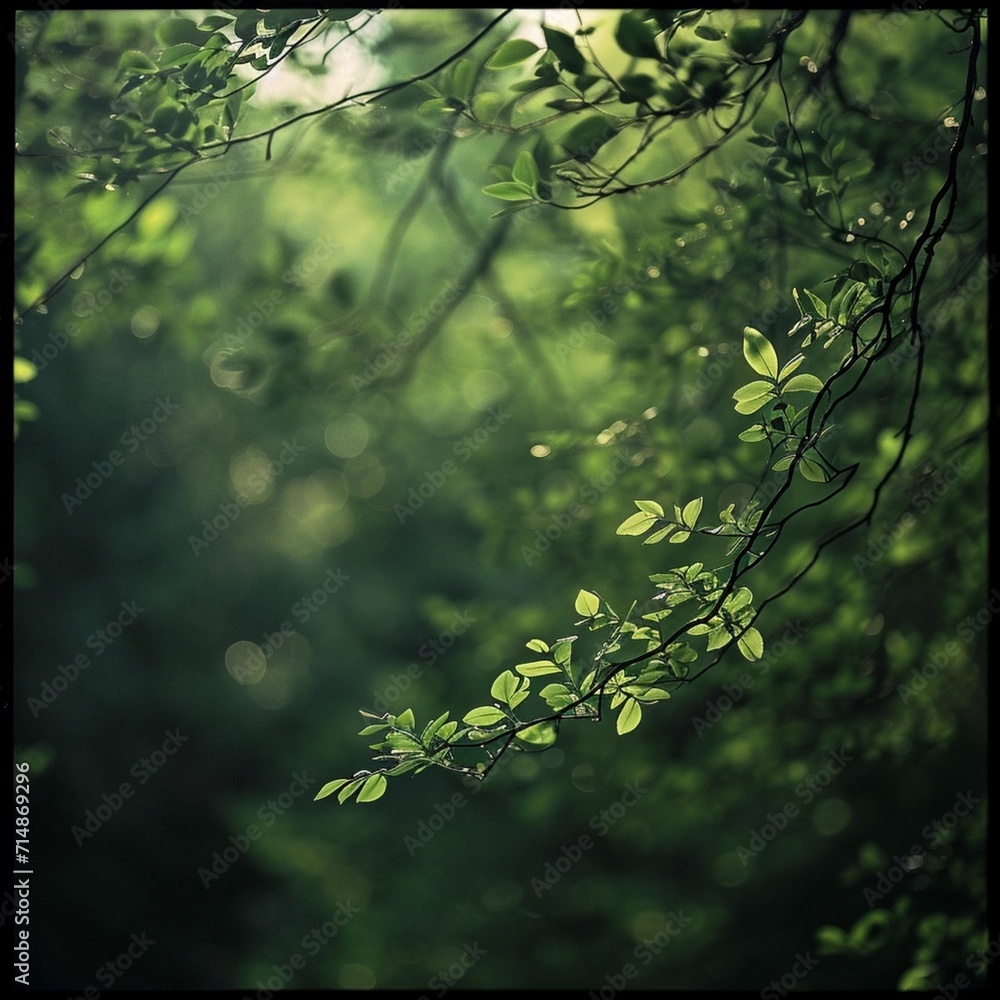 Fototapeta premium Nature, landscape. Forest, glade, grass, flowers, natural landscape. Photowallpaper.