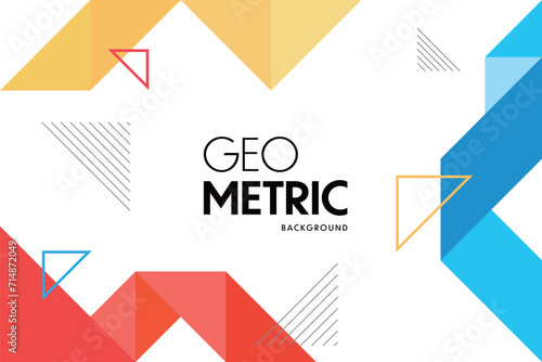 ポップな幾何学背景　ベクター素材.